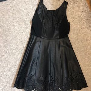 Faux Leather Dress
